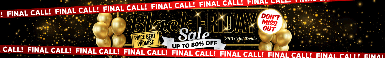<center> <img src="/popupbanner/party.png" width="30" style="vertical-align: middle;"> THE BIGGEST BLACK FRIDAY SALE - FINAL CALL! <img src="/popupbanner/party.png" width="30" style="vertical-align: middle;"></center>